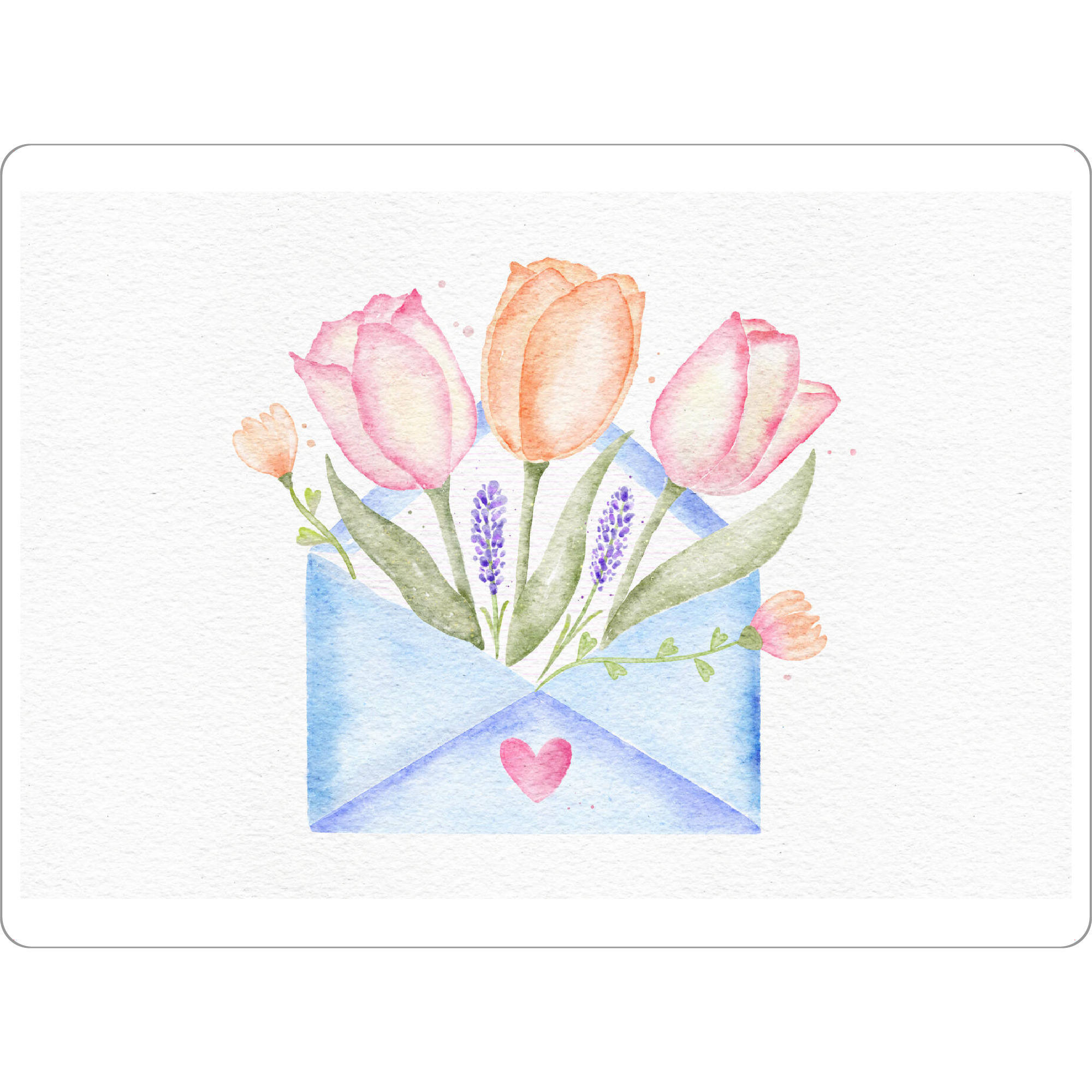 Tischset "Blumengruß per Brief" artboxONE - Floral,Liebe,Für Mama