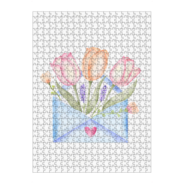 artboxONE Puzzle "Blumengruß per Brief" artboxONE - Floral,Liebe,Für Mama
