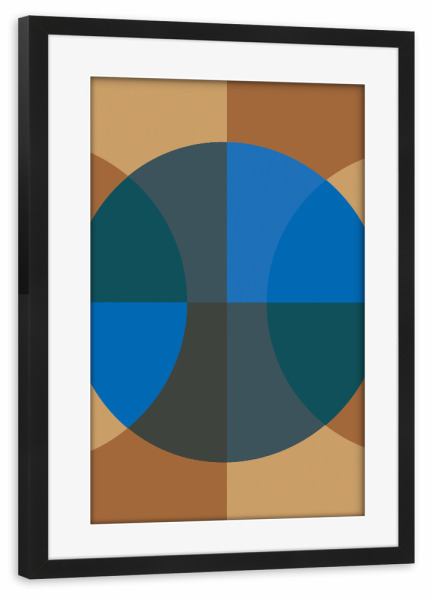 Poster mit Rahmen schwarz "MILANO '23 edition - third" artboxONE - Abstrakt,Geometrie