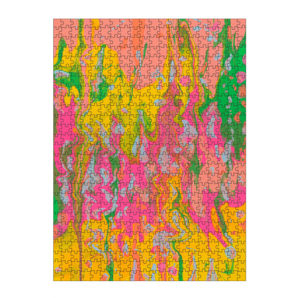Puzzle Ravensburger "DuUndIch - Glutinous" artboxONE - Abstrakt,Marmor,Festivals - Abstrakt,Modern,Bunt,Pinsel,Leinwand,Farbe,Farbig,Kontrast