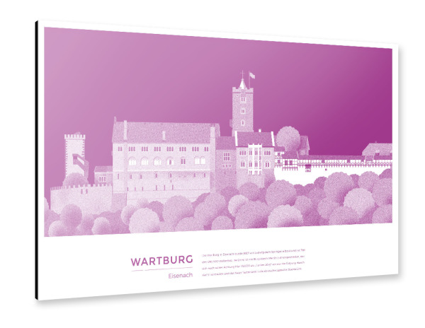 Alu-Dibond "Kunter - Wartburg Eisenach" 30x20 cm artboxONE