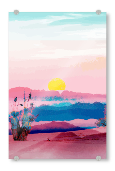 Acrylglasbild "Heart Was Made Of Liquid Sunset" artboxONE - Natur