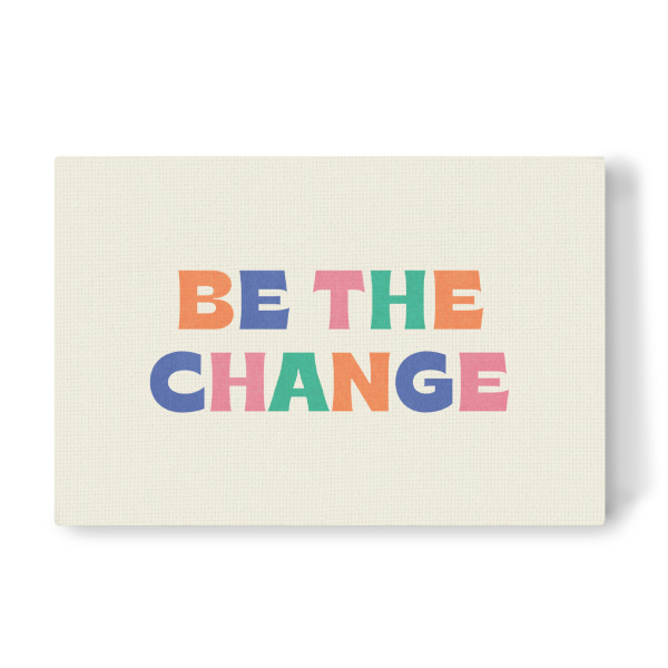 Leinwandbild "Sei die Veränderung - retro" artboxONE - Typografie