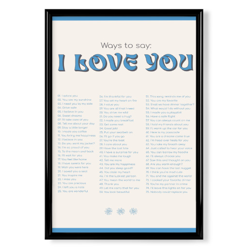 Ways to say: I love you - blue