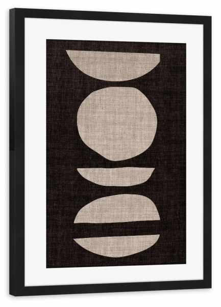 Poster mit Rahmen schwarz "Linen modern CHRIS" artboxONE - Abstrakt,Geometrie