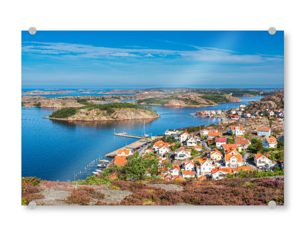 Acrylglasbild "Berg, Stadt, Meer" artboxONE - Natur,Reise,Architektur,Reise / Strand und Meer,Reise / Länder