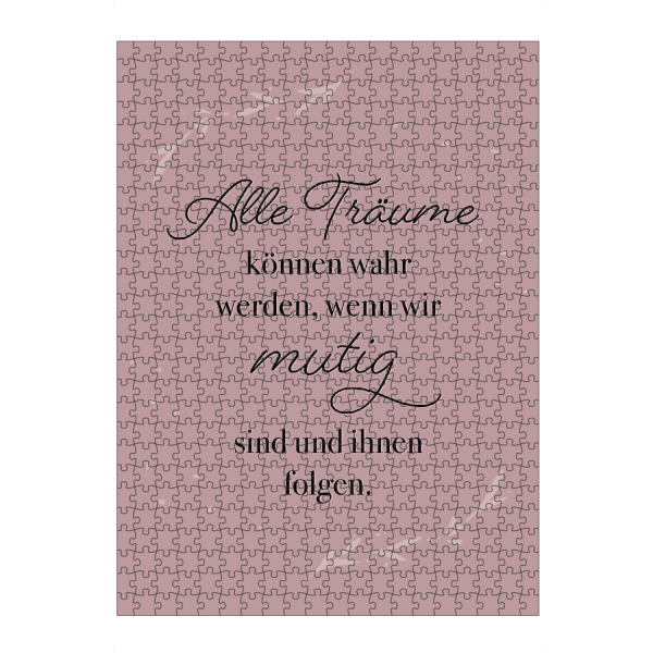 Puzzle Ravensburger "Alle Träume" artboxONE - Typografie