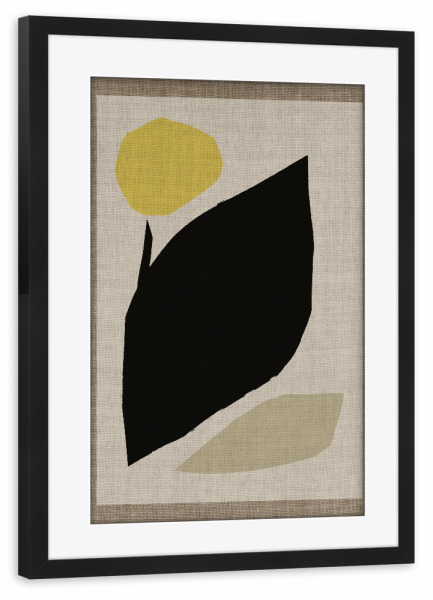 Poster mit Rahmen schwarz "MODERN ART - LINEN CITRUS" artboxONE - Abstrakt,Geometrie