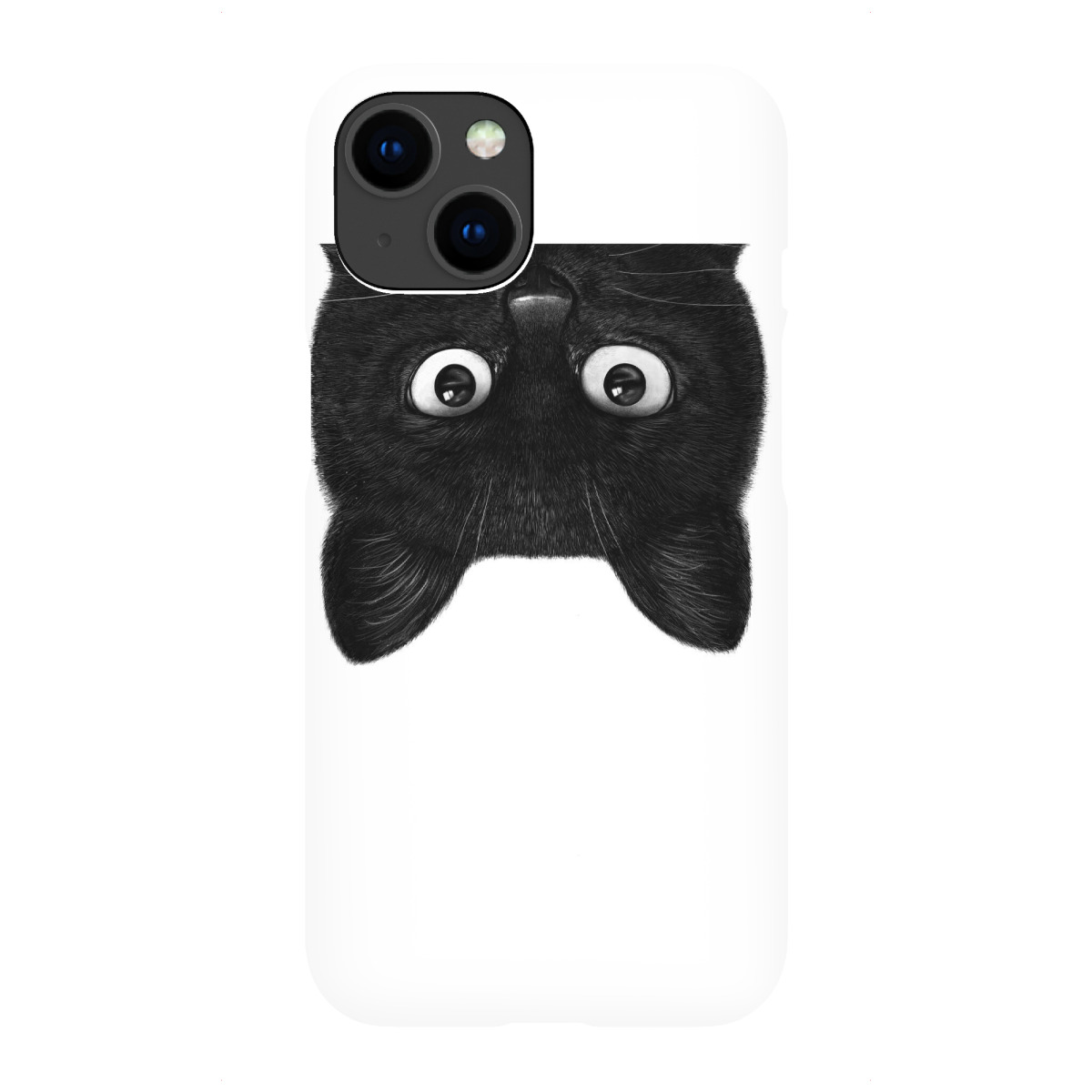 "Peeping black cat"für iPhone - Premium-Case Handyhülle artboxONE