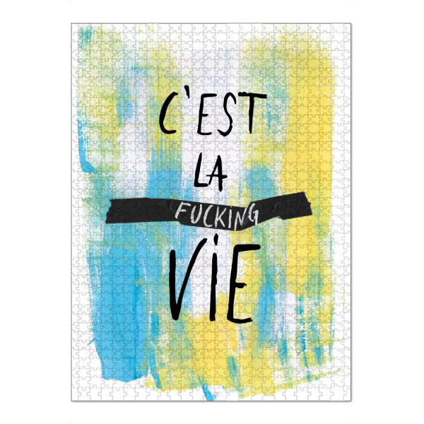 Puzzle Ravensburger "C ́est la fucking vie" artboxONE - Typografie