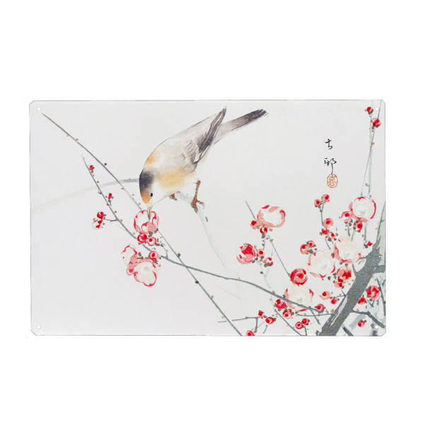 Holzbild "Singvogel auf einem Ast" artboxONE - Floral,Für Kinder,Tiere,Reise / Asien,Für Mama