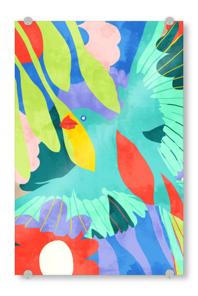 Acrylglasbild "Befreien Sie Ihren Geist digital" artboxONE - Floral,Tiere