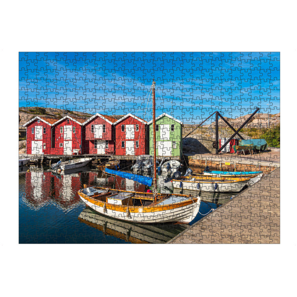 Puzzle Ravensburger "Bootshäuser und Boote" artboxONE - Natur,Reise,Architektur,Reise / Strand und Meer,Reise / Länder