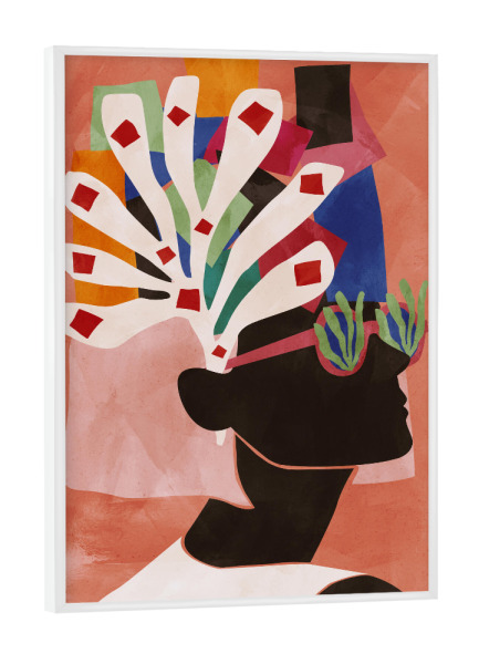 Poster mit weißem Rahmen "Sommertage" artboxONE - Floral,Abstrakt,Geometrie