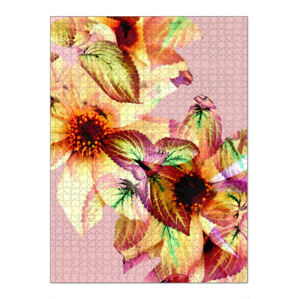 Puzzle Ravensburger "Flower-Power-Kunst" artboxONE - Floral