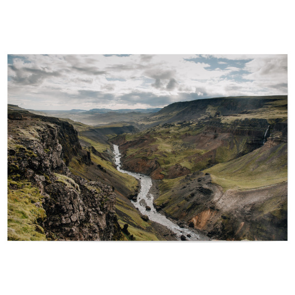 Poster "Weitblick über Tal beim Haifoss" artboxONE - Natur,Reise,Reise / Länder