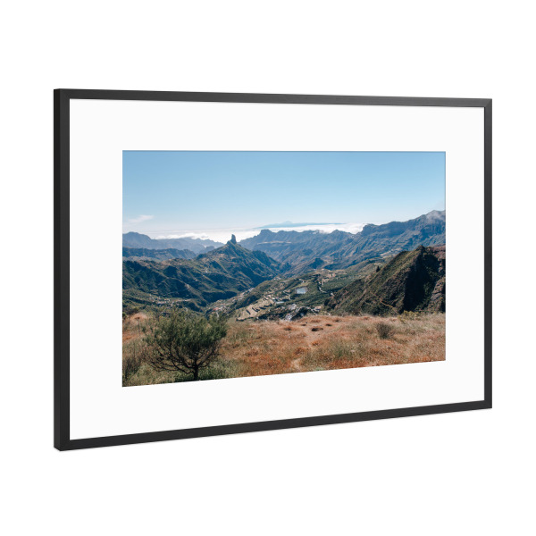 Poster mit Rahmen Schwarz (Metallic) "Kanaren-Weitblick" artboxONE - Natur,Reise / Strand und Meer
