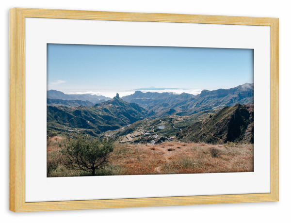 Poster mit Rahmen kiefer "Kanaren-Weitblick" artboxONE - Natur,Reise / Strand und Meer