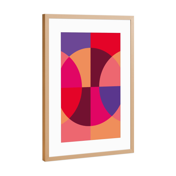 Poster mit Rahmen Kupfer "MILANO '23 edition - first" artboxONE - Abstrakt,Geometrie