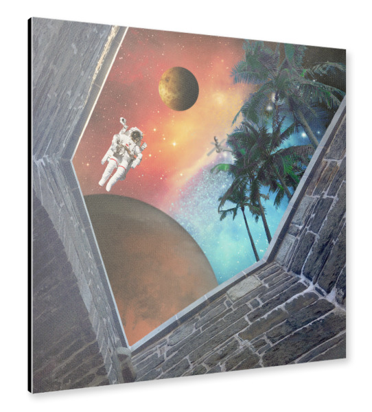Alu-Dibond "Lost in Space" 30x30 cm artboxONE