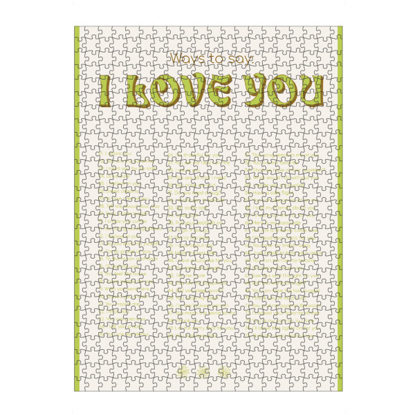 artboxONE Puzzle "Ways to say: I love You - grün" artboxONE - Typografie,Liebe,Für Mama