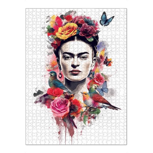 Puzzle Ravensburger "Frida Kahlo Flowers" artboxONE - Floral,Menschen