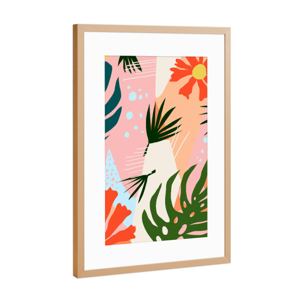 Poster mit Rahmen Kupfer "Tropische Pflanzen" artboxONE - Natur,Floral