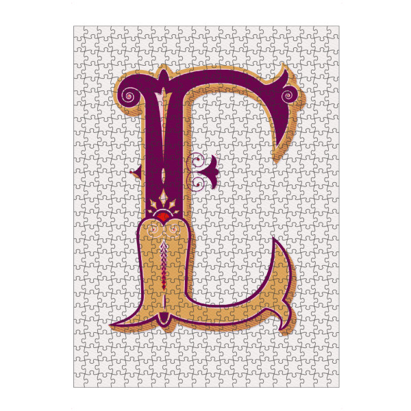 artboxONE Puzzle "Monogramm mit Anfangsbuchstabe E" artboxONE - Typografie,Geometrie,Buchstaben / E