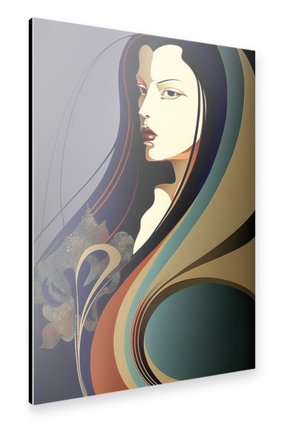 Alu-Dibond "Porträt einer Frauen" 30x20 cm artboxONE