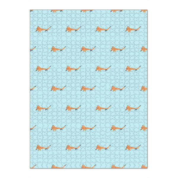 Puzzle Ravensburger "Little foxes" artboxONE - Für Kinder,Tiere - Fuchs,Füchse,Fox,Foxes,Pastellfarben,Muster,Kinder,Kinderzimmer - Bild fuchs