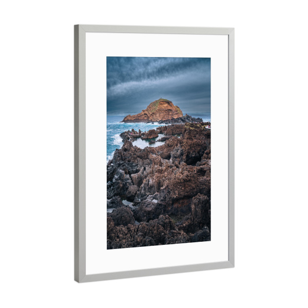 Poster mit Rahmen Silber "Porto Moniz" artboxONE - Natur,Reise,Reise / Strand und Meer