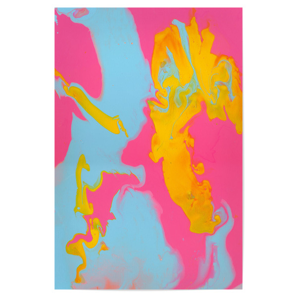 Poster 30x20 cm "DuUndIch - Fluid" artboxONE - Abstrakt,Marmor,Festivals - Abstrakt,Modern,Bunt,Pinsel,Leinwand,Farbe,Farbig,Kontrast