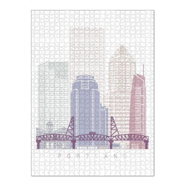 Puzzle Ravensburger "PORTLAND SKYLINE PASTELL" artboxONE - Städte,Architektur