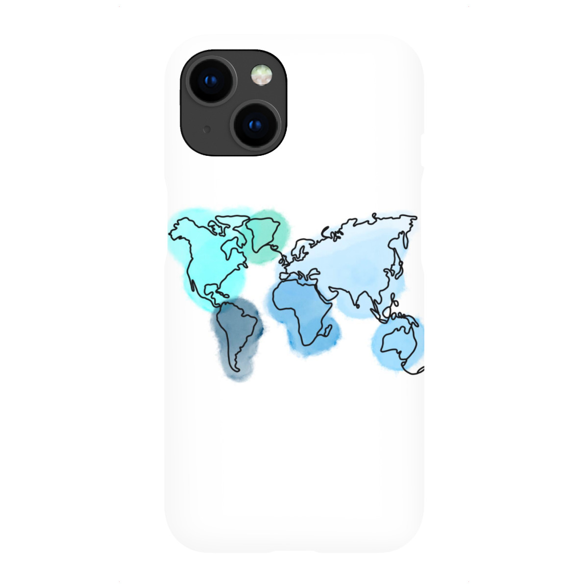 iPhone "Weltkarte Lineart Onelineart" Premium-Case Handyhülle artboxONE