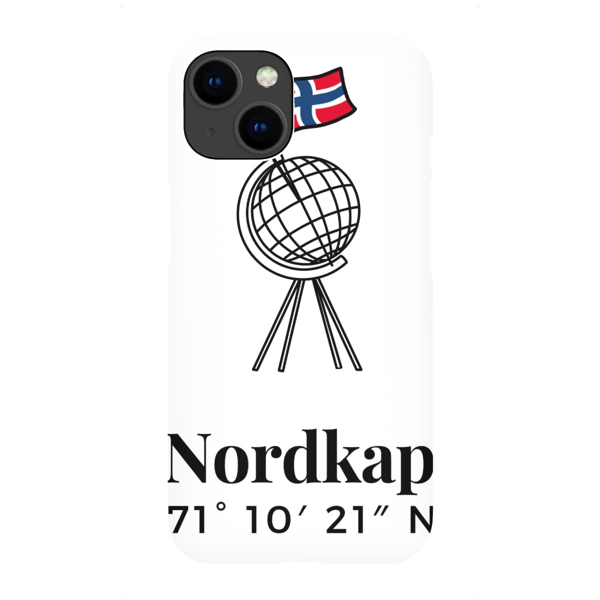 iPhone "Nordkap Norwegen Globus Flagge" Premium-Case Handyhülle artboxONE