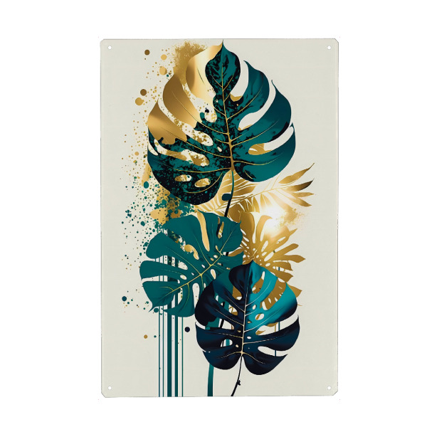 Metall Poster "Florale Fantasie" artboxONE - Natur,Floral,Abstrakt