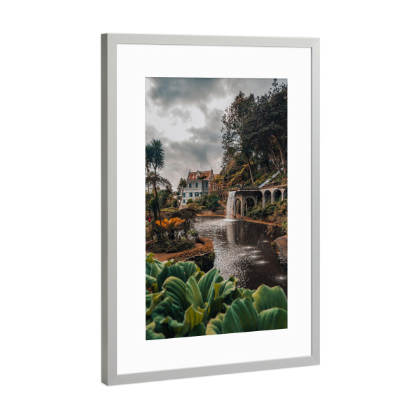 Poster mit Rahmen Silber "Monte Palace - Madeira" artboxONE - Reise,Architektur,Reise / Länder