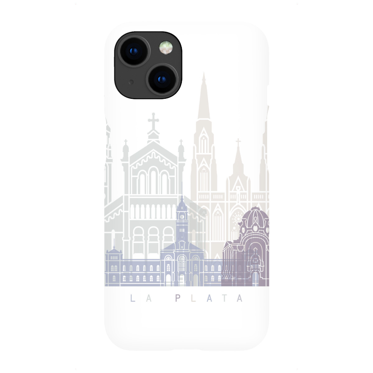 iPhone "LA PLATA SKYLINE PASTELL" Premium-Case Handyhülle artboxONE