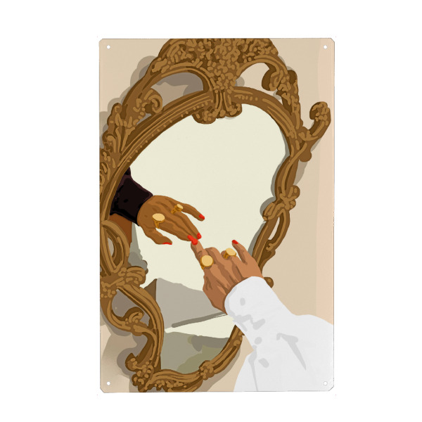 Metall Poster "Wahrnehmung & Realität" artboxONE - Liebe