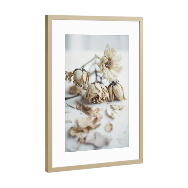 Poster mit Rahmen Gold "Transience" artboxONE - Natur,Floral,Für Mama