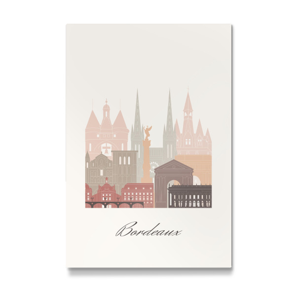 Galerie-Print "Bordeaux skyline terracotta style" 30x20 cm artboxONE