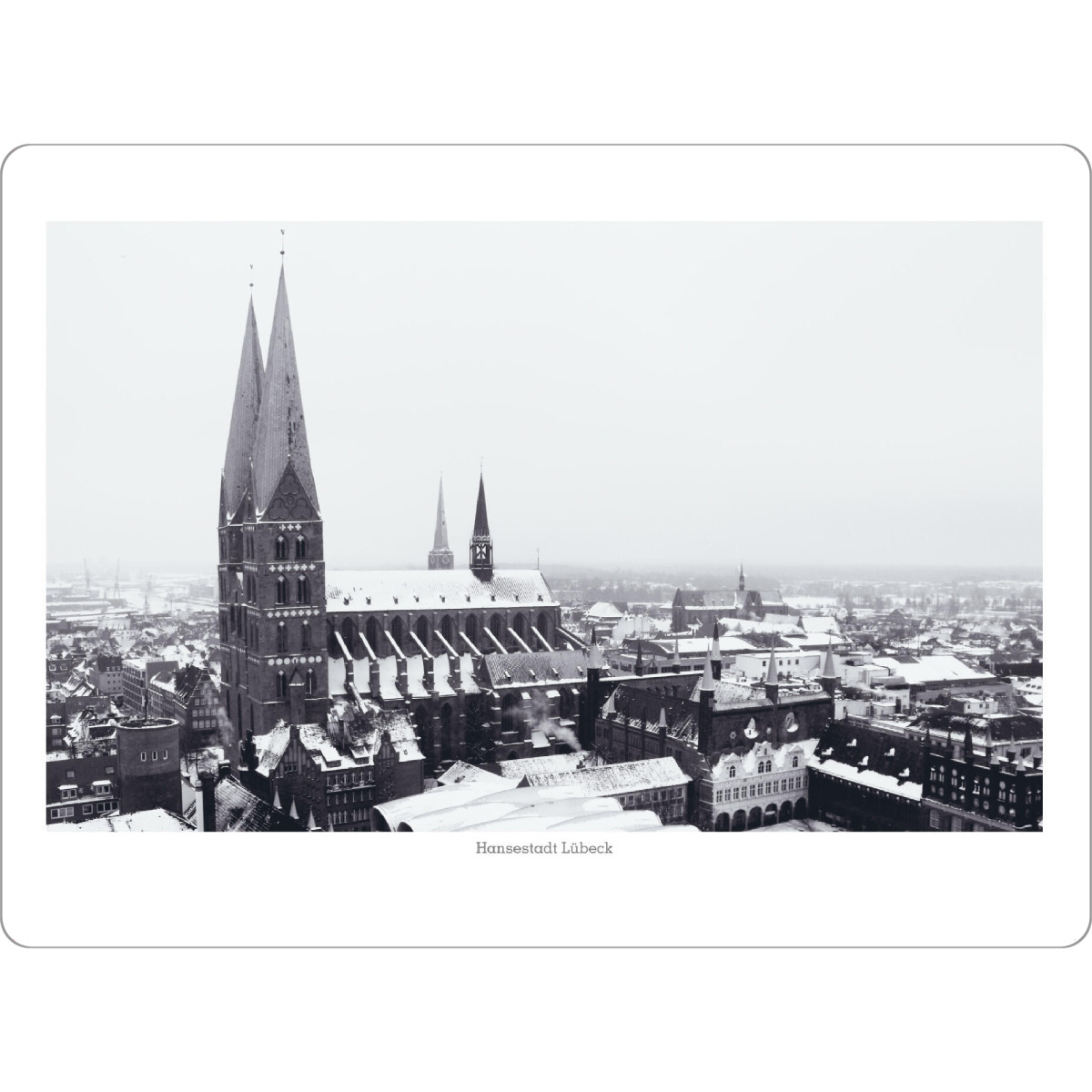 Tischset "Lübecker Dom" artboxONE - Städte,Reise,Schwarzweiß,Architektur,Reise / Länder