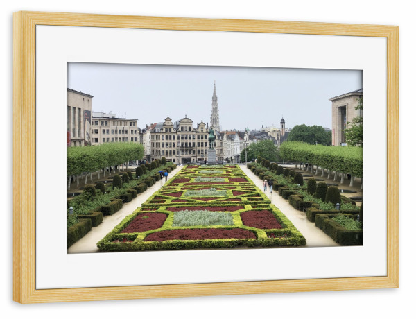 Poster mit Rahmen kiefer "Blick auf Brüssel" artboxONE - Städte,Reise,Architektur,Reise / Länder