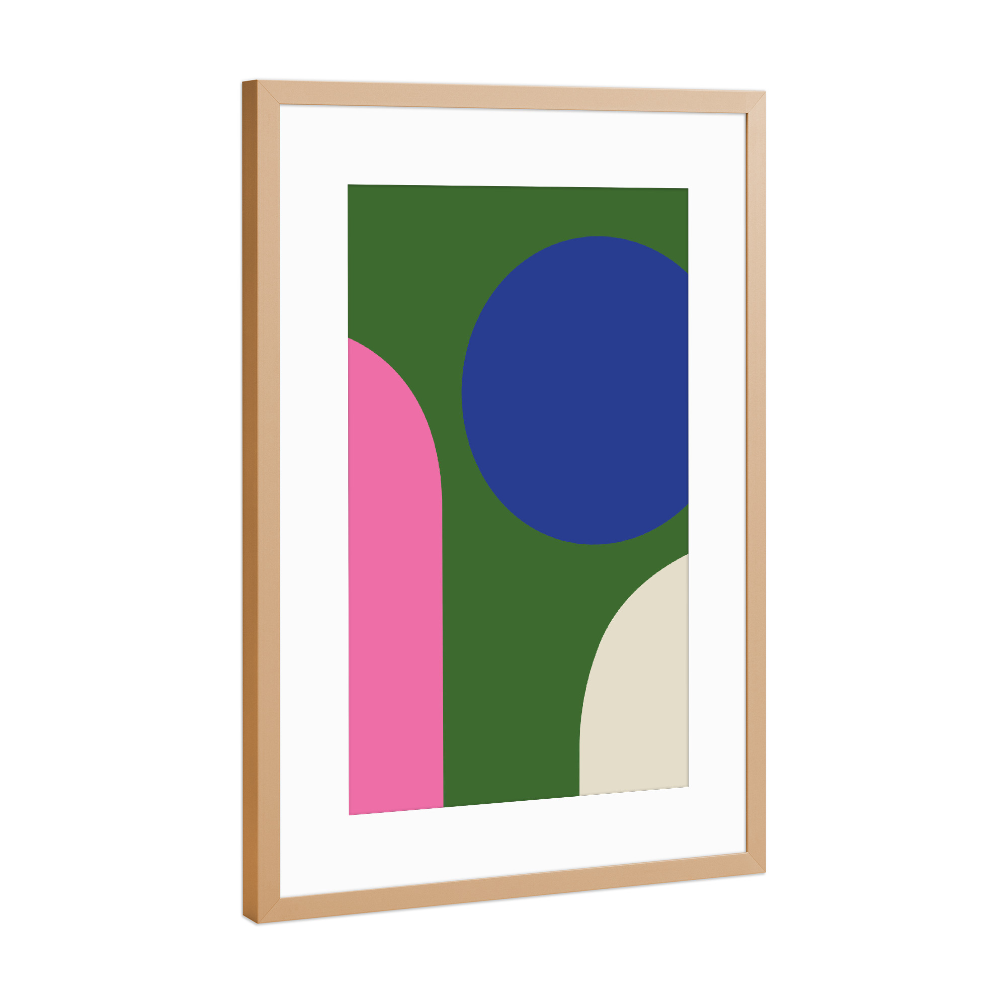 Poster mit Rahmen Kupfer "MILANO '23 - COLOR HOUSE THIRD" artboxONE - Abstrakt