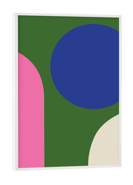 Poster mit weißem Rahmen "MILANO '23 - COLOR HOUSE THIRD" artboxONE - Abstrakt