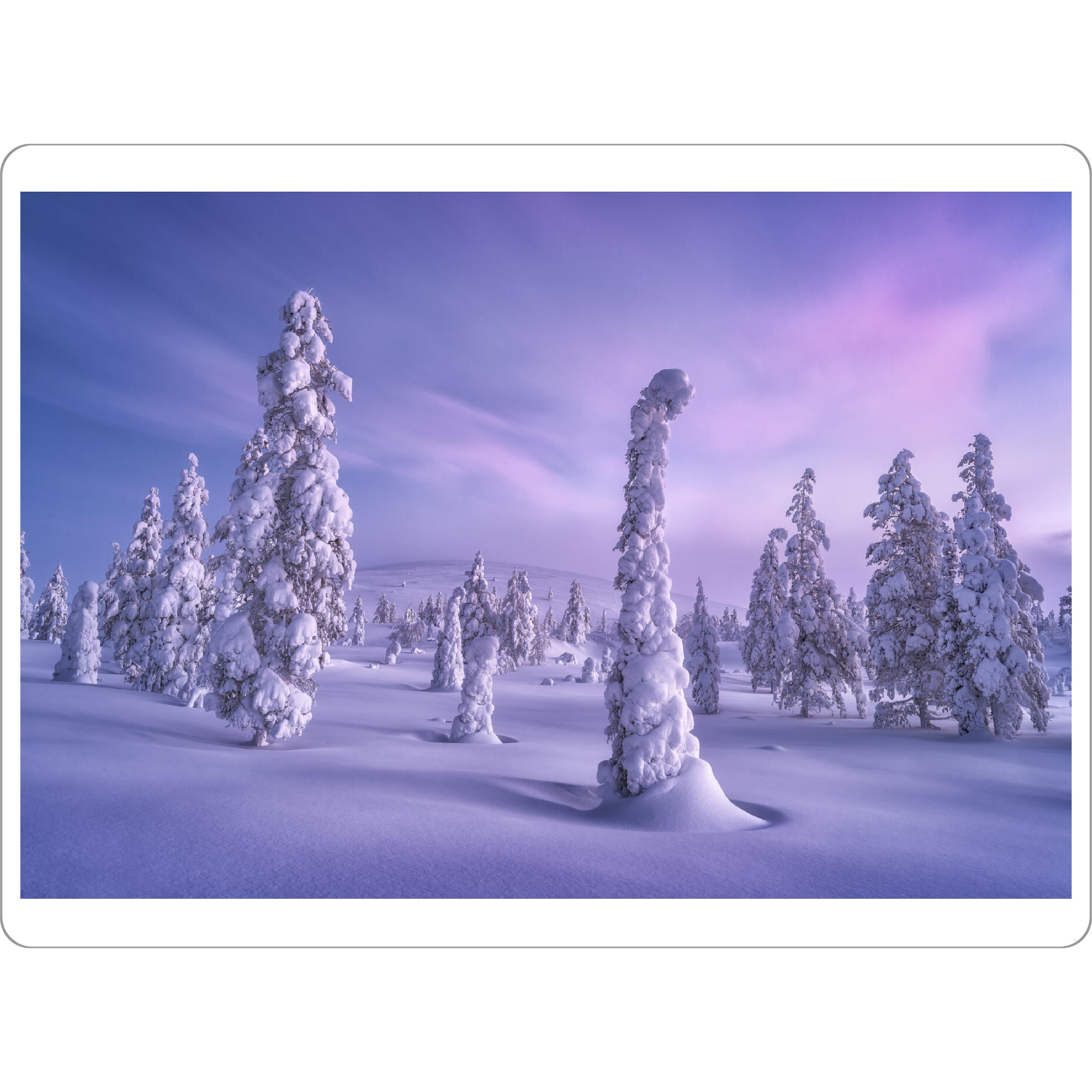 Tischset "Schneelandschaft im Morgenlicht" artboxONE - Natur,Reise