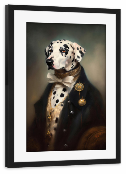 Poster mit Rahmen schwarz "Herr Dalmatiner" artboxONE - Tiere