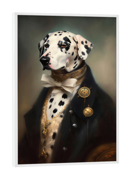 Poster mit weißem Rahmen "Herr Dalmatiner" artboxONE - Tiere