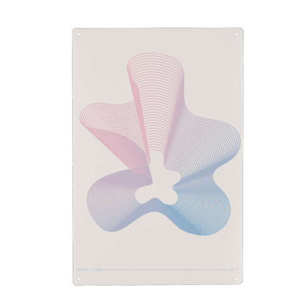 Metall Poster "Malou Studio - Illusion rosa" artboxONE - Abstrakt,Architektur,Geometrie