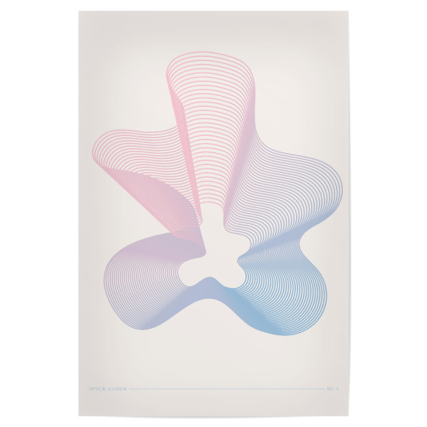 Poster "Malou Studio - Illusion rosa" artboxONE - Abstrakt,Architektur,Geometrie